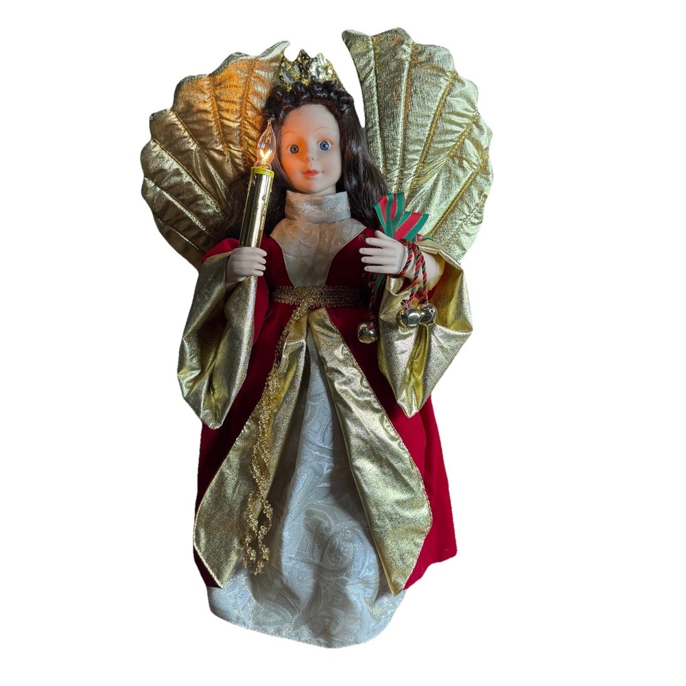 Vintage Telco Christmas Angel Motion-ette Figure Animated Lighted Candle 24"‎